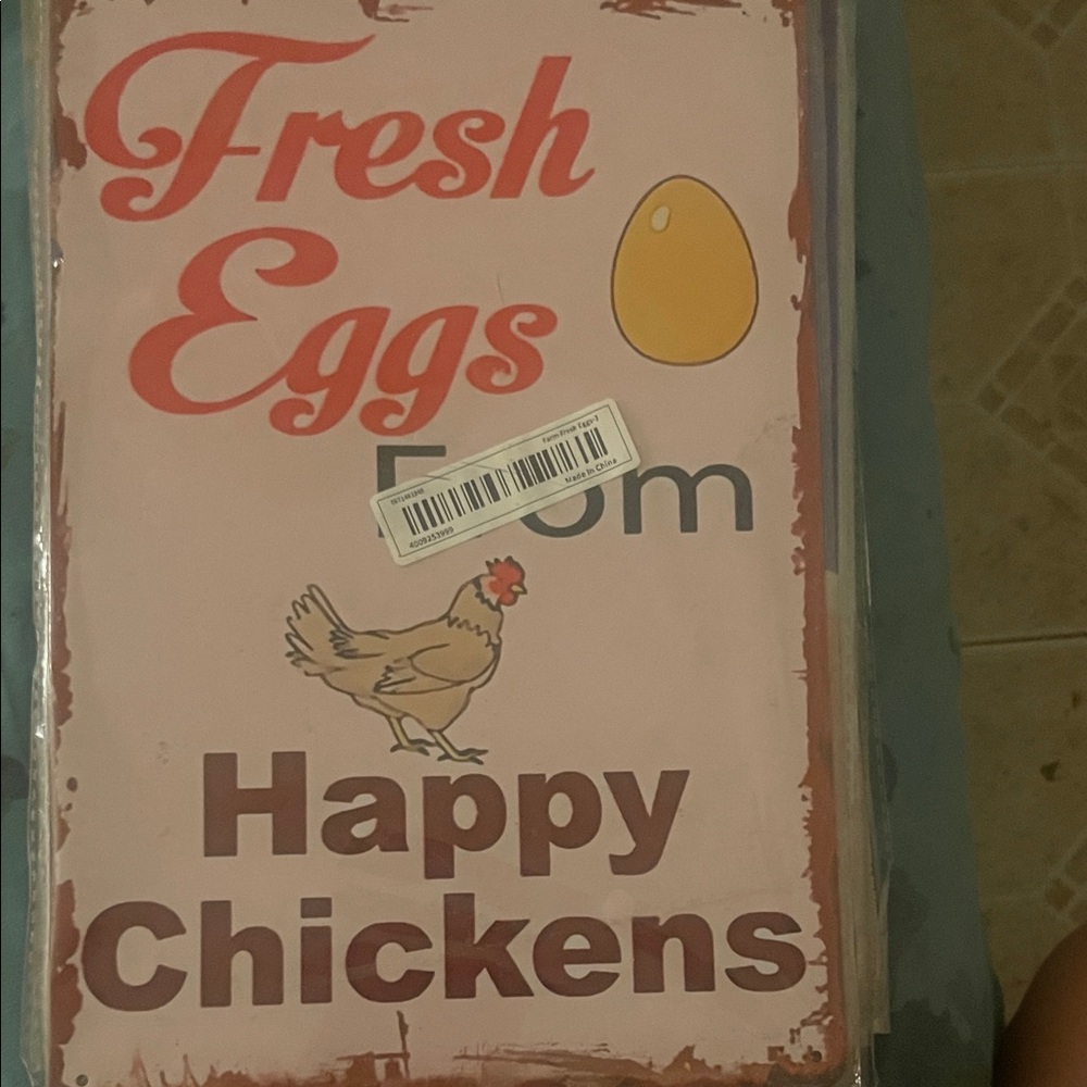 Fresh Eggs From Happy Chickens Wall Art